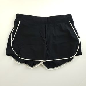 Athleta Black Women's Shorts with White Trim
